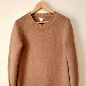 Warm J.Crew Camel Knit Sweater